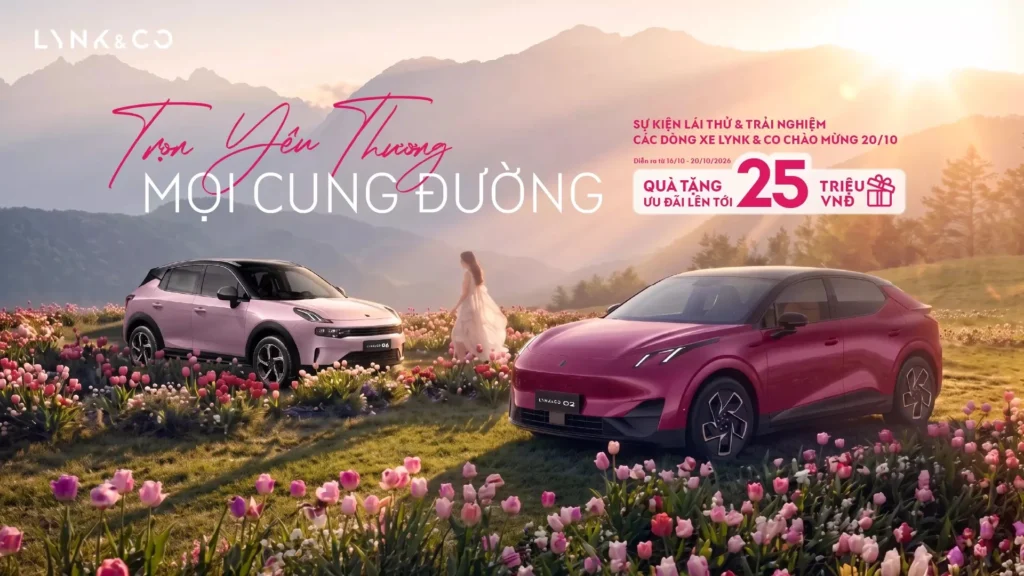 “Trọn Yêu Thương Mọi Cung Đường”: Lynk & Co Việt Nam mở chương trình lái thử chào mừng 20/10